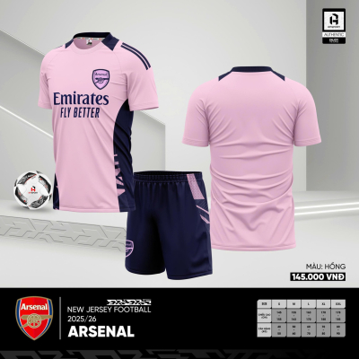 Áo CLB Arsenal hồng 2025-2026