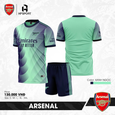 Áo CLB Arsenal xanh ngọc