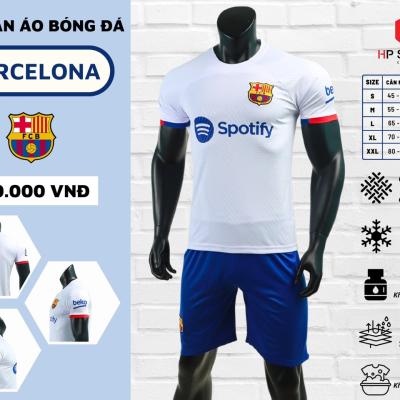 Áo đấu CLB Barcelona trắng