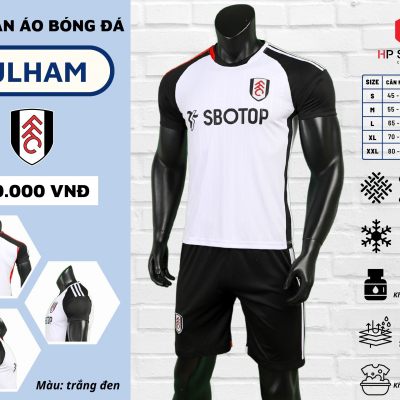 Áo CLB Fulham trắng đen