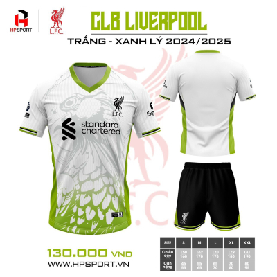 Áo CLB Liverpool xanh lý 2024-2025