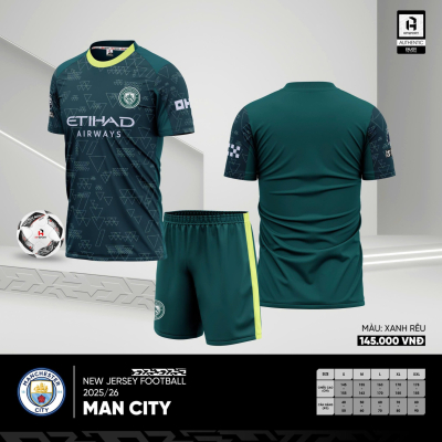 Áo CLB Man City xanh rêu 2026