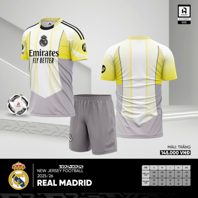 Áo CLB Real vàng trắng 2026