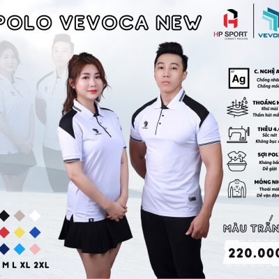 Áo thun Polo Vevoca New Trắng