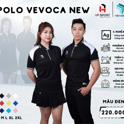 Áo thun Polo Vevoca New Đen