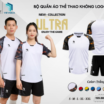 Áo thể thao không logo Ultra trắng