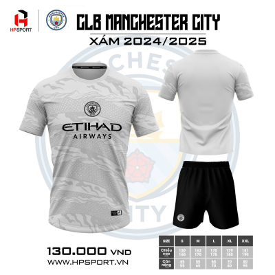 Áo CLB Man City Xám 2024-2025