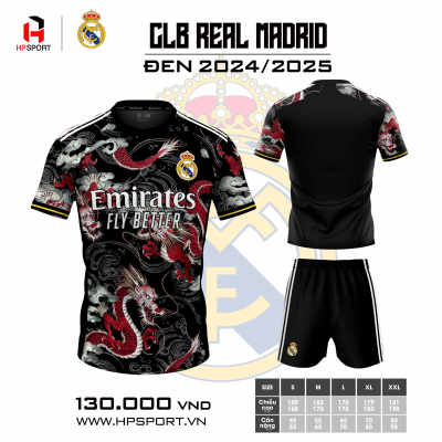 Áo CLB Real Madrid Đen 2024-2025