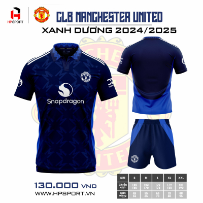 Áo CLB Man United xanh dương 2024-2025