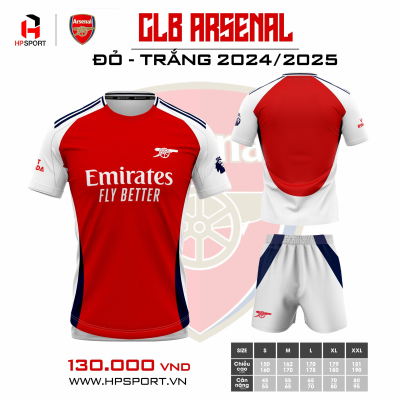 Áo CLB Arsenal sân nhà 2024-2025