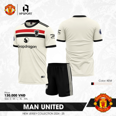 Áo CLB Man United màu kem 2024-2025