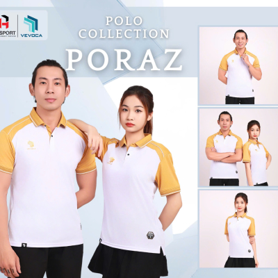 Áo Thun Polo PORAZ trắng